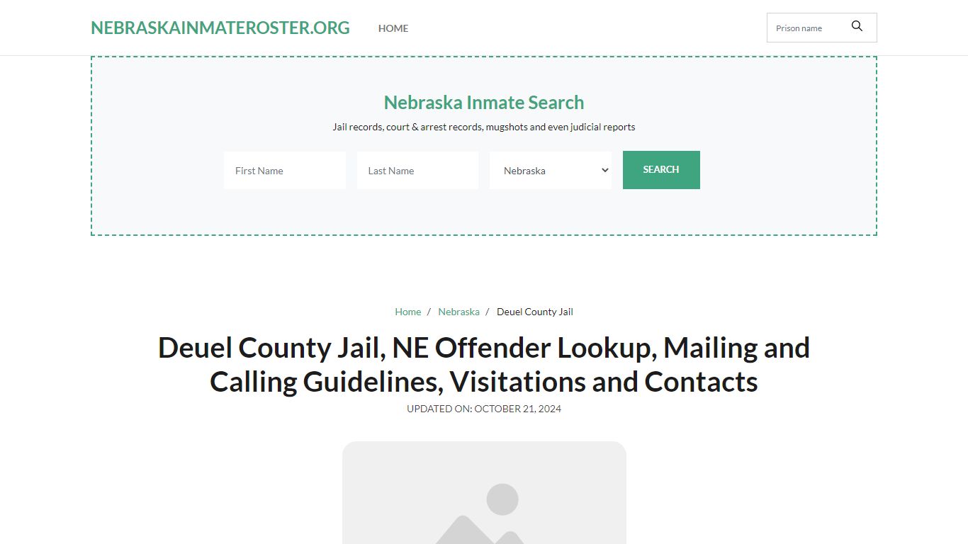 Deuel County Jail, NE: Inmate Search Options, Visitations, Contacts